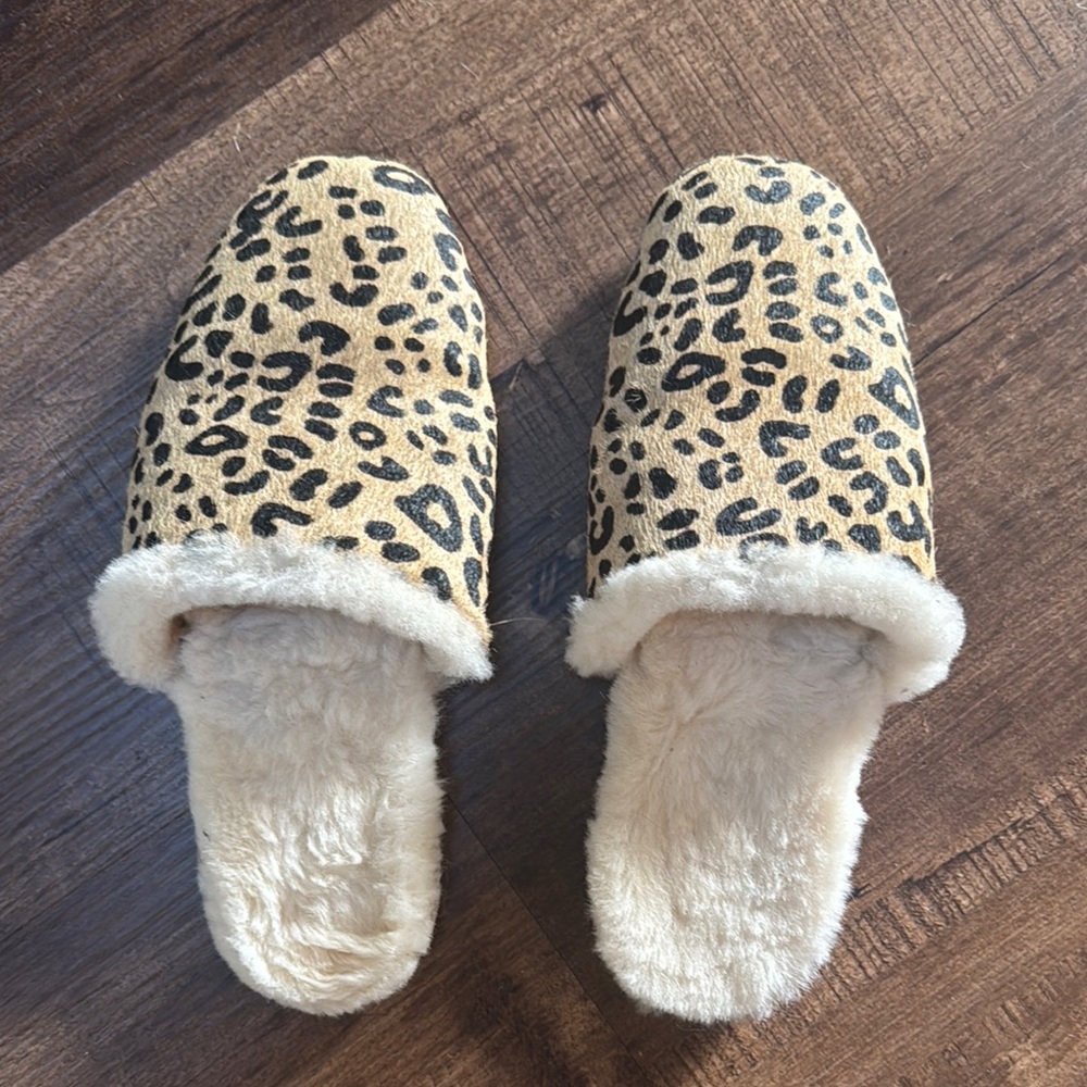 Freda Salvador leopard hair on slippers
